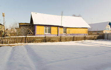 Fototapeta na wymiar winter village