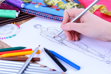 Fashion designer close up