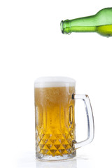 Pouring beer into glass