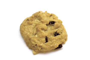 Chocolate chips cookies isolated on white