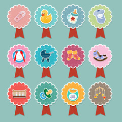 Baby items icons