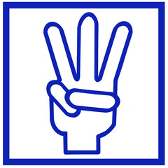 三本指のロゴマーク