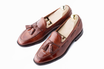 Fototapeta na wymiar Luxury mens tasseled loafers
