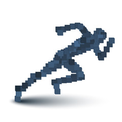 Fototapeta premium Abstract Running Human Figure