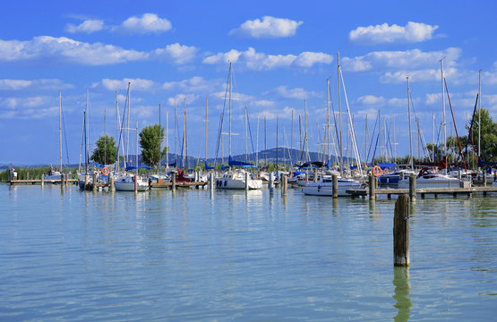 Sailing harbor at Lake Balaton,Hungary