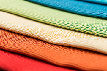 Multi color fabric texture samples