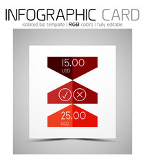 Geometric shape infographic business card