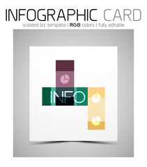 Geometric shape infographic business card