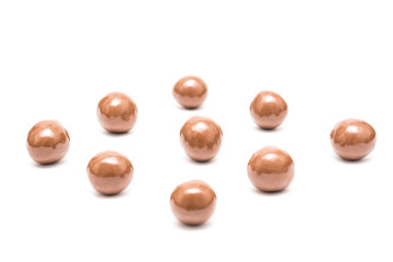 Milk Chocolate Bonbons Isolated On White