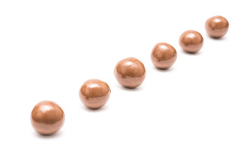 Milk Chocolate Bonbons Isolated On White