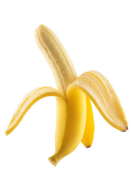 Healthy banana isolated on white