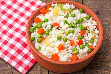 rice with peas and vegetable