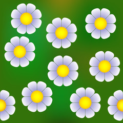 Abstract daisy semaless pattern