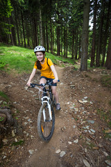 Healthy lifestyle - teenage girl cycling