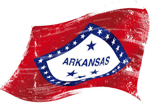 Arkansas Flag Grunge