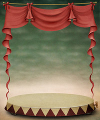 Red curtain and stage © annamei