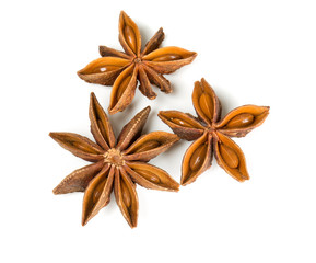 star anise isolated on white