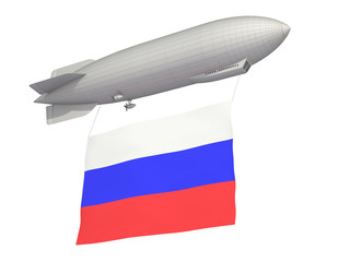 Naklejka premium airship on a white background