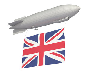 Fototapeta premium airship on a white background