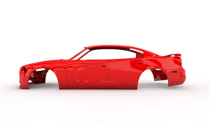Foto op Plexiglas Red body car © Cla78