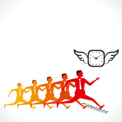 competition, complete work on time concept vector