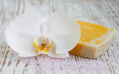 Fototapeta na wymiar Natural Herbal Soap