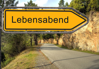 Fototapeta premium Strassenschild 15 - Lebensabend