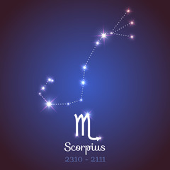 Vector zodiac horoscope constellation - Scorpius