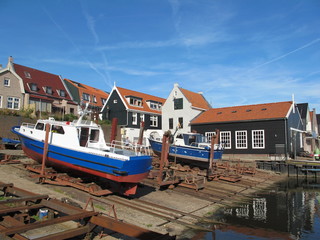 Fototapeta na wymiar Bootshafen von Urk (Holland)
