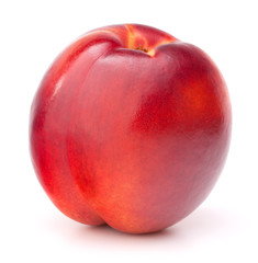 Nectarine fruit isolated on white background cutout