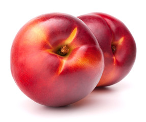 Nectarine fruit isolated on white background cutout