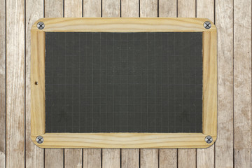 Obraz premium ardoise sur fond lambris bois