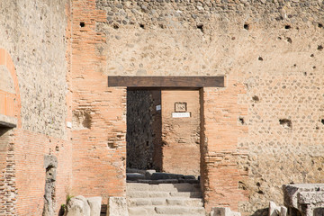 Pompeii Street Signs Through Door
