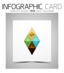 Geometric shape infographic business card