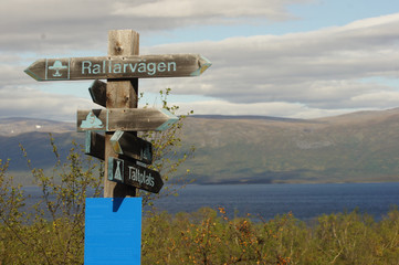 Signs for walking trails
