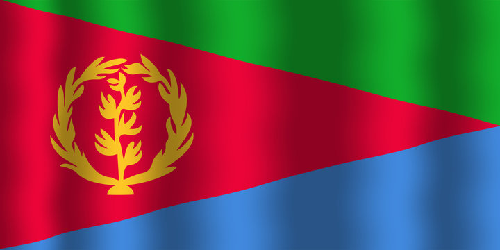 Waving Eritrea Flag