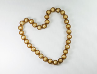 Heart necklace hand made with brown beads