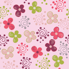 Seamless pattern with flowers