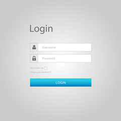 Vector login interface - username and password