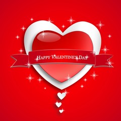 Valentine's Day Love with ribbon