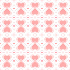 Fototapeta na wymiar Seamless hearts pattern
