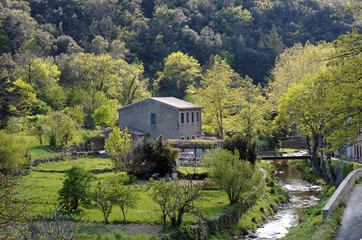 Fototapeta premium Termes village du pays cathare