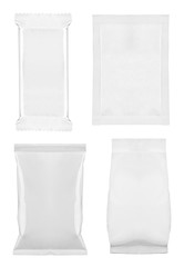 white package template bag food