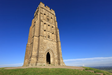 Fototapeta na wymiar The historic Glastonbury Tor in Somerset, England