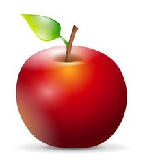 roter Apfel isoliert