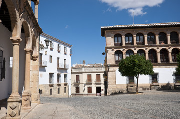 Fototapeta na wymiar Main Square in Ronda, Malaga, Andalusia, Spain