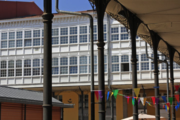 white wooden houses with large windows typical of the North of s © james633