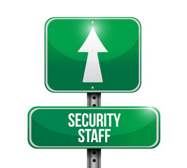 security staff sign illustration design