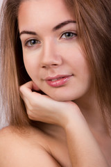 Studio portrait of a beautiful young woman