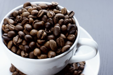 coffee beans in cup